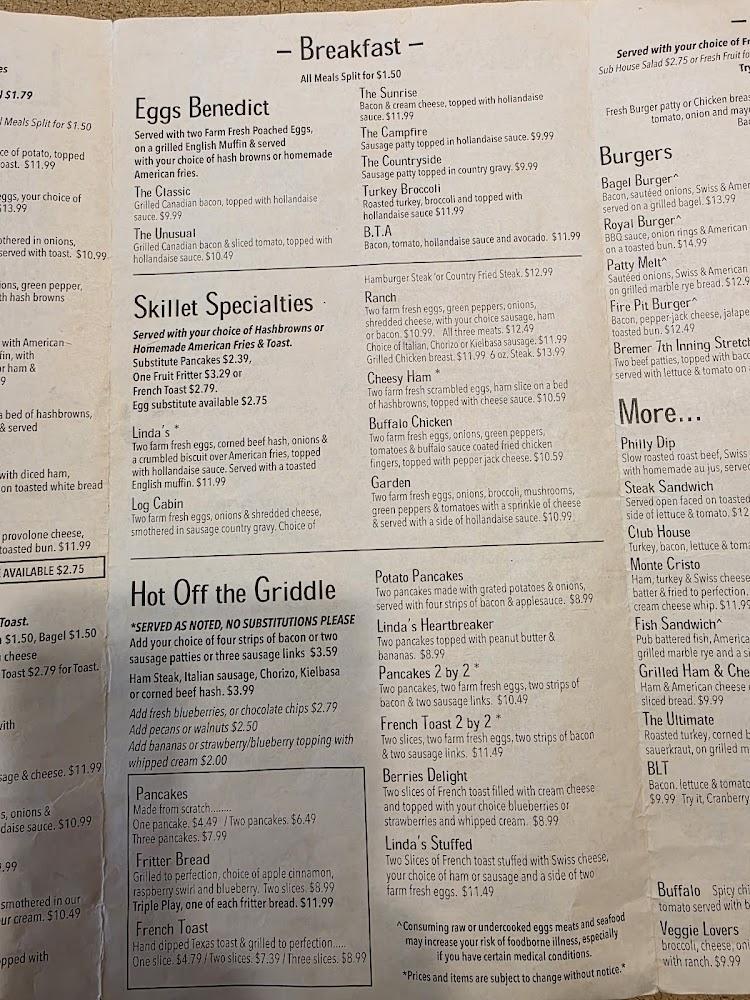 Lindas' Cafe Menu image 2